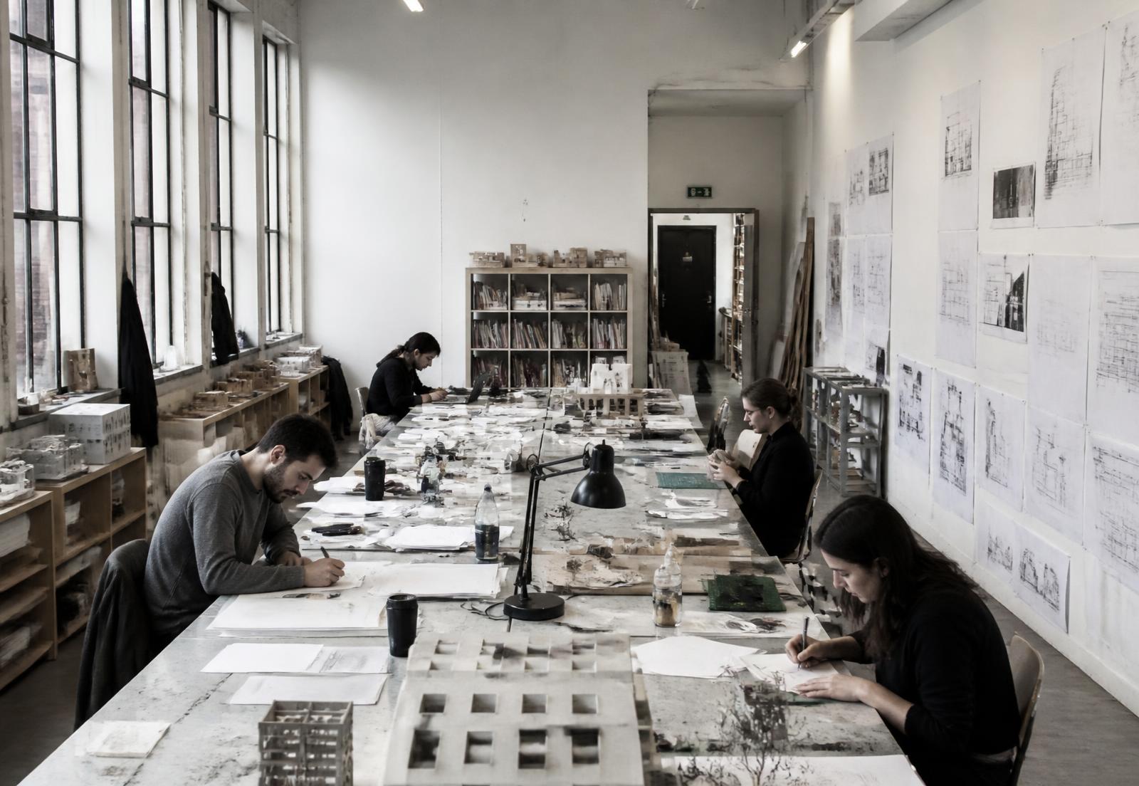 Le bureau d'architecture Bosquée au travail